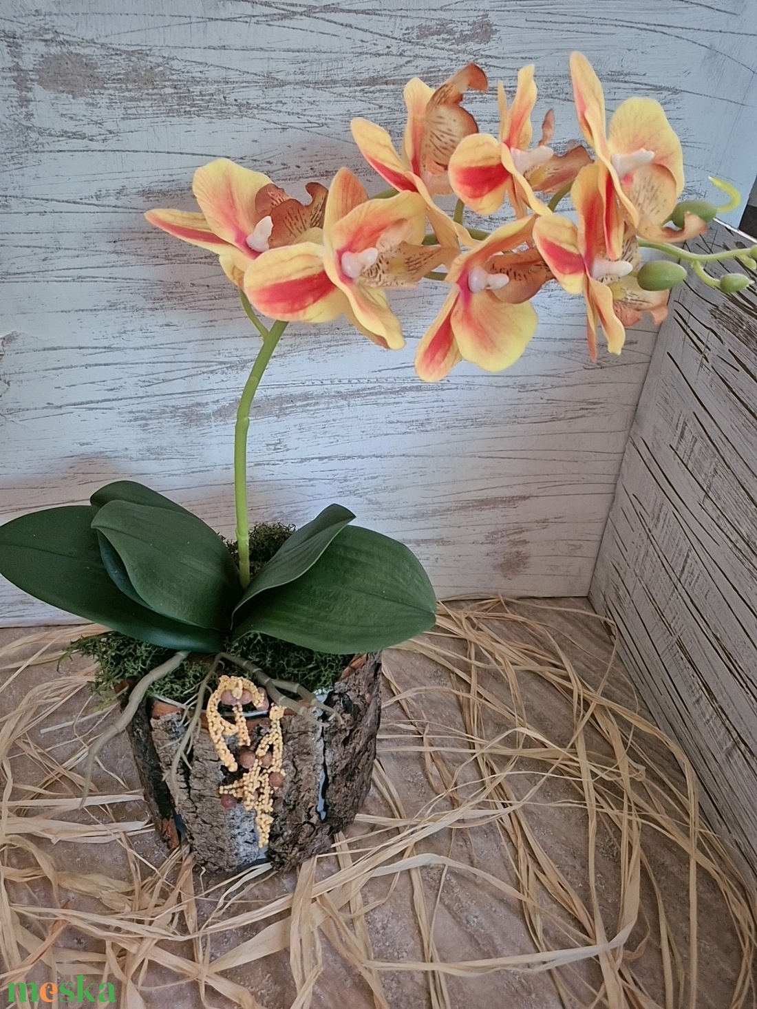 Narancsos orchidea - otthon & életmód - dekoráció - asztal és polc dekoráció - asztaldísz - Meska.hu Narancsos orchidea - otthon & életmód - dekoráció - asztal és polc dekoráció - asztaldísz - Meska.hu