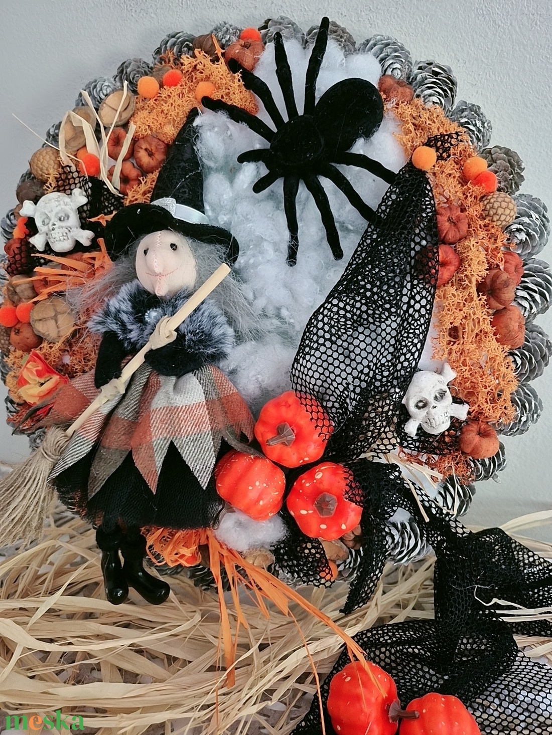 Halloween kopogtató  - otthon & életmód - dekoráció - ajtó- és ablak dekoráció - ajtódísz & kopogtató - Meska.hu