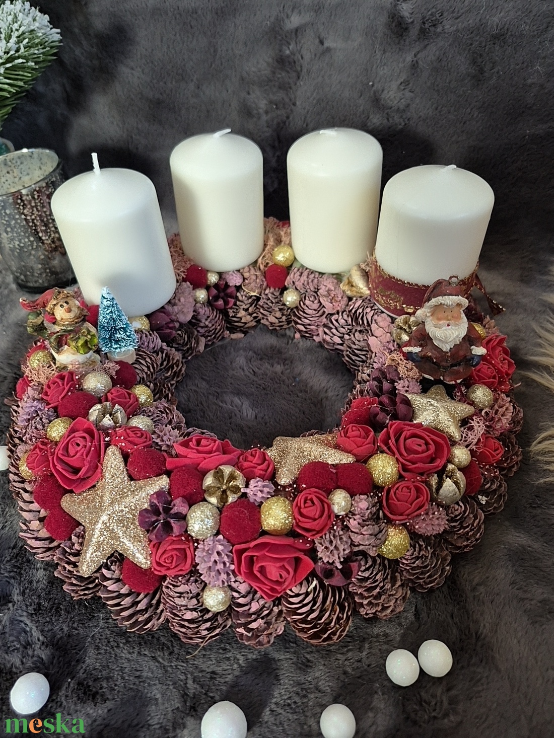 Adventi koszorú  - karácsony - adventi díszek - adventi koszorú - Meska.hu Adventi koszorú  - karácsony - adventi díszek - adventi koszorú - Meska.hu