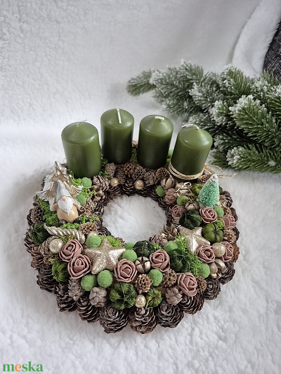 Adventi koszorú  - karácsony - adventi díszek - adventi koszorú - Meska.hu Adventi koszorú  - karácsony - adventi díszek - adventi koszorú - Meska.hu