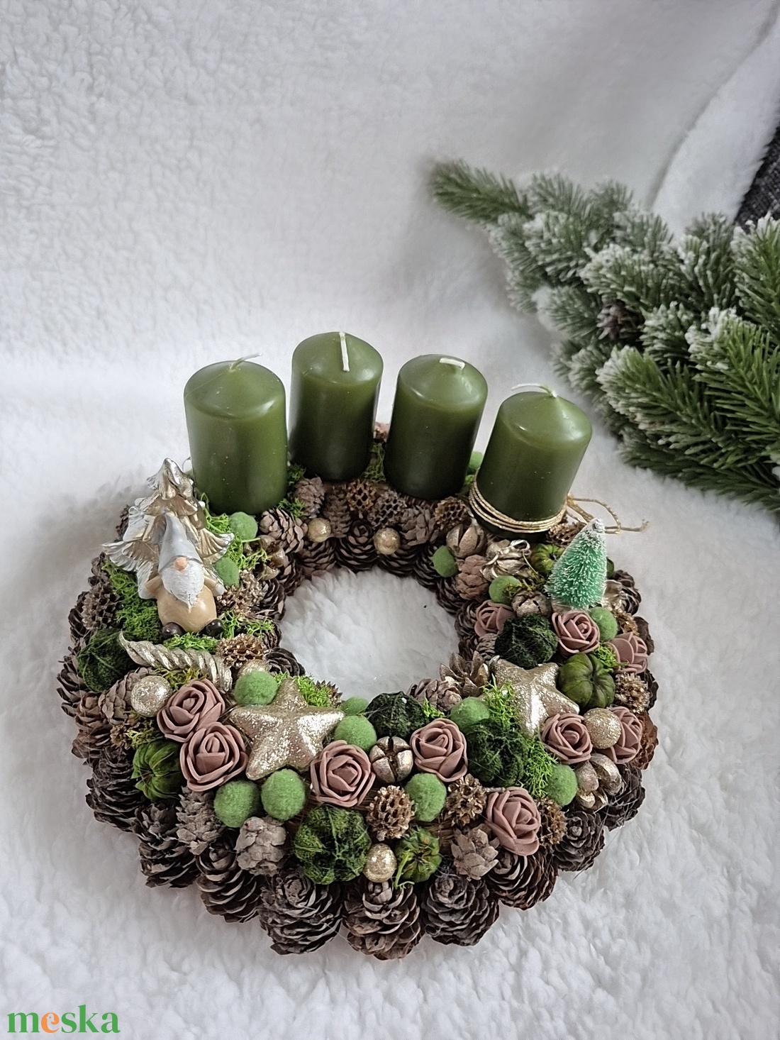 Adventi koszorú  - karácsony - adventi díszek - adventi koszorú - Meska.hu Adventi koszorú  - karácsony - adventi díszek - adventi koszorú - Meska.hu