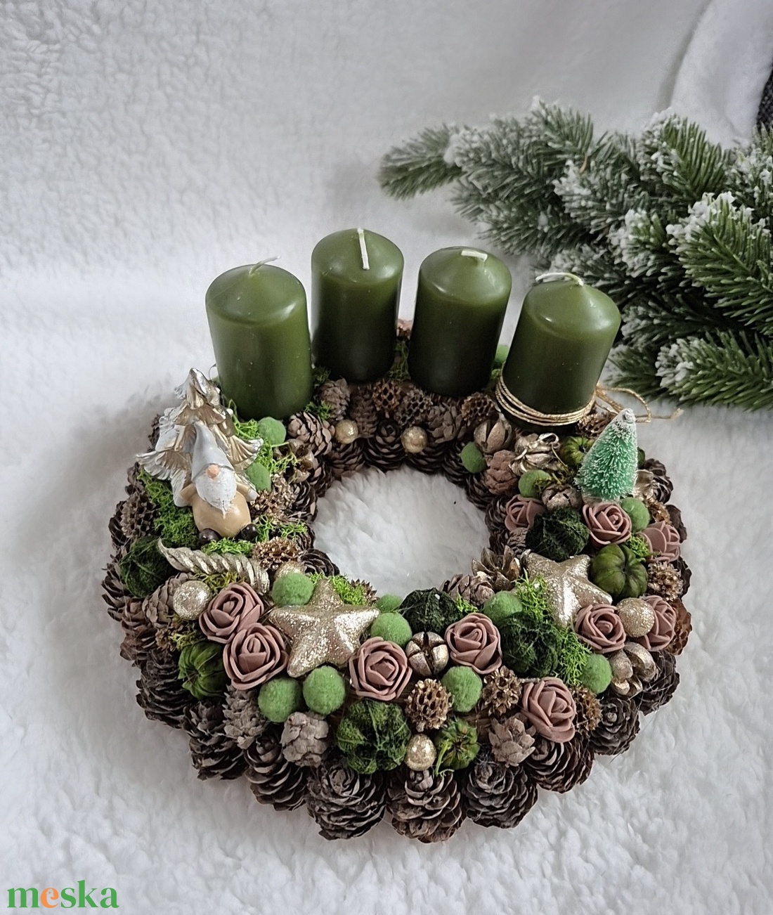Adventi koszorú  - karácsony - adventi díszek - adventi koszorú - Meska.hu Adventi koszorú  - karácsony - adventi díszek - adventi koszorú - Meska.hu