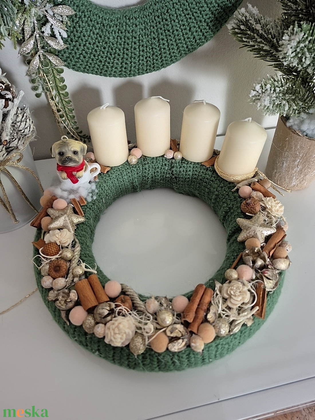 Adventi koszorú  - karácsony - adventi díszek - adventi koszorú - Meska.hu