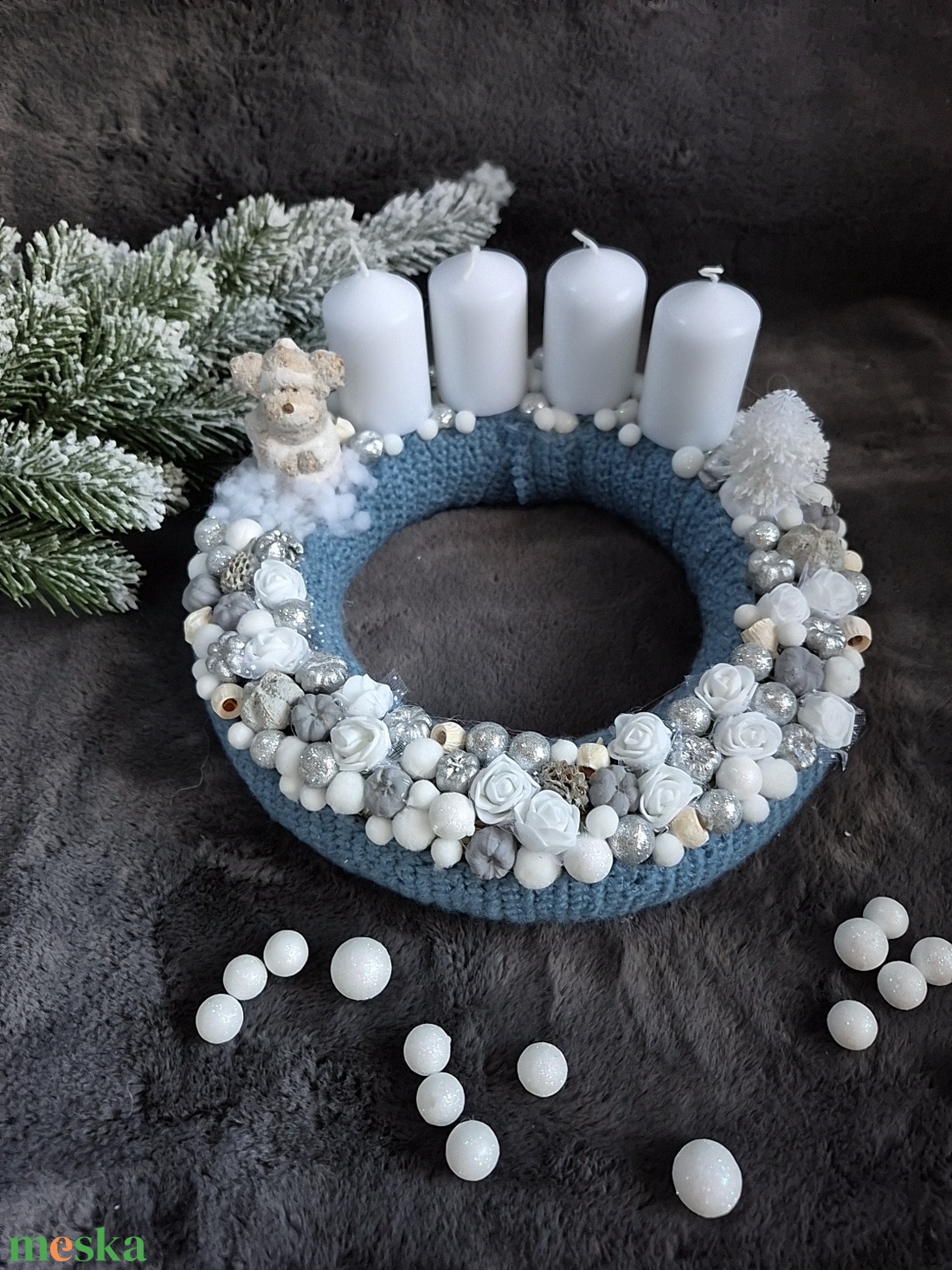 Adventi koszorú  - karácsony - adventi díszek - adventi koszorú - Meska.hu