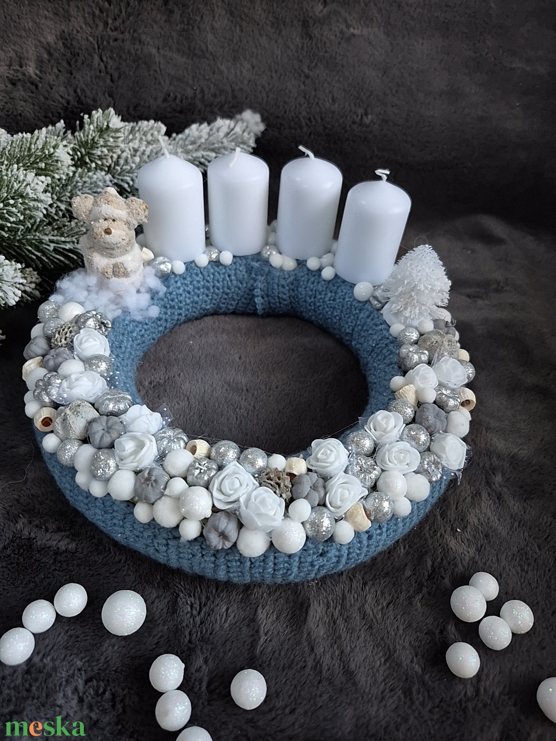 Adventi koszorú  - karácsony - adventi díszek - adventi koszorú - Meska.hu