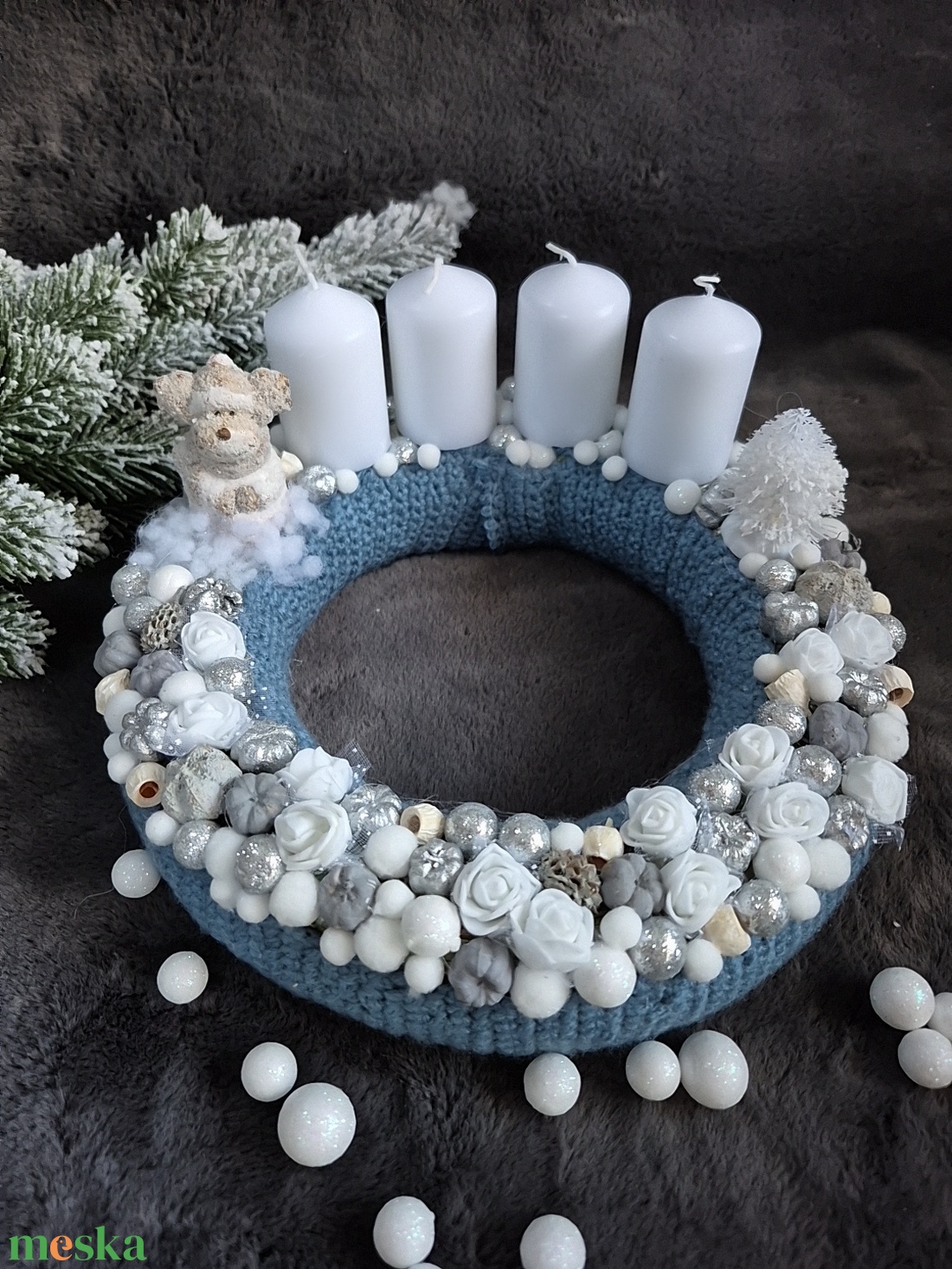 Adventi koszorú  - karácsony - adventi díszek - adventi koszorú - Meska.hu