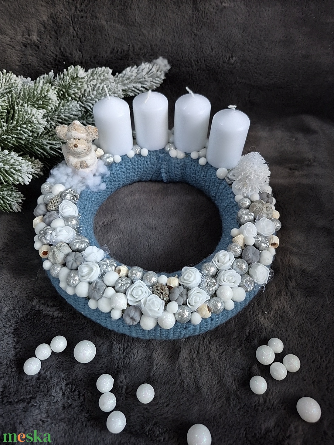 Adventi koszorú  - karácsony - adventi díszek - adventi koszorú - Meska.hu