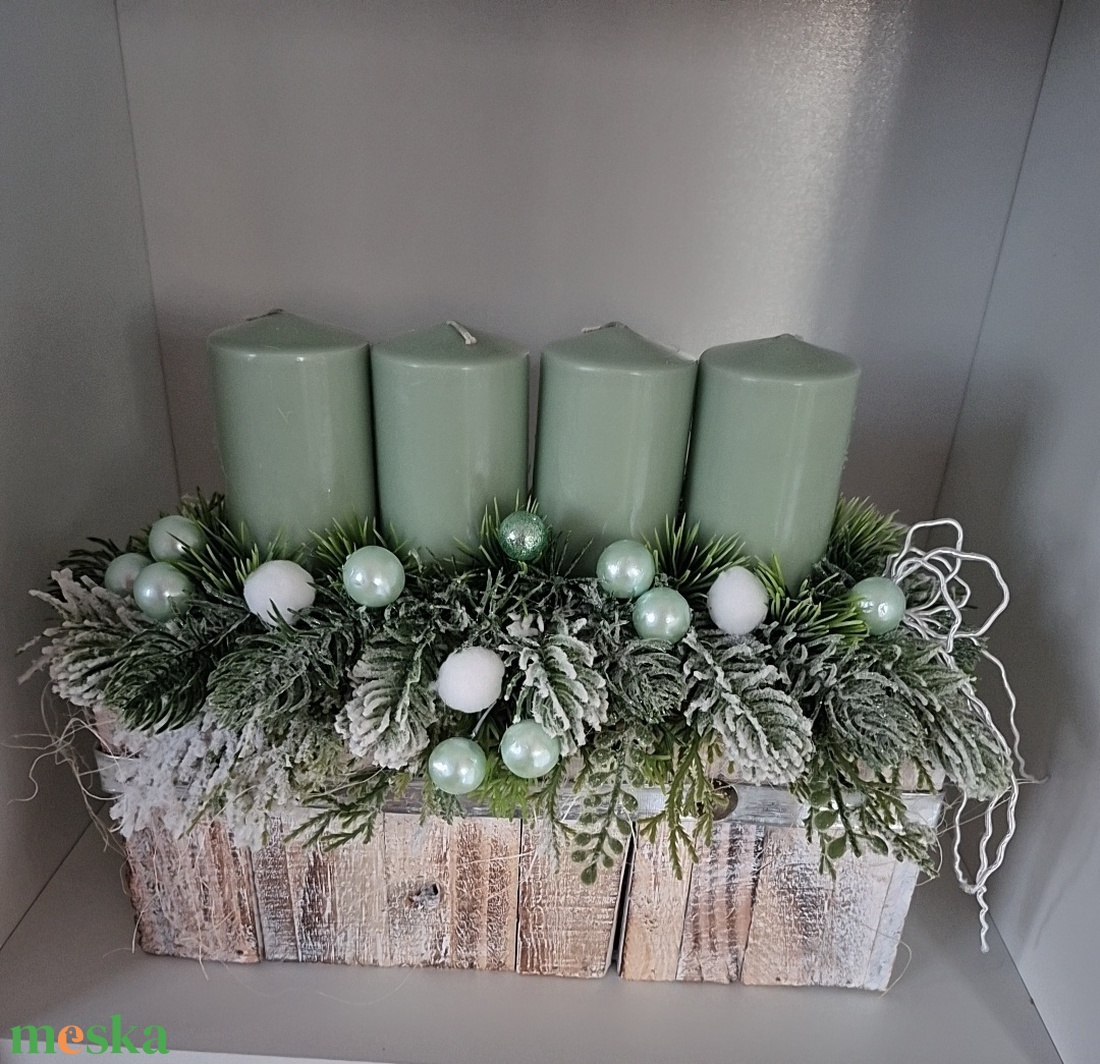 Adventi asztaldísz  - karácsony - adventi díszek - adventi asztaldísz - Meska.hu