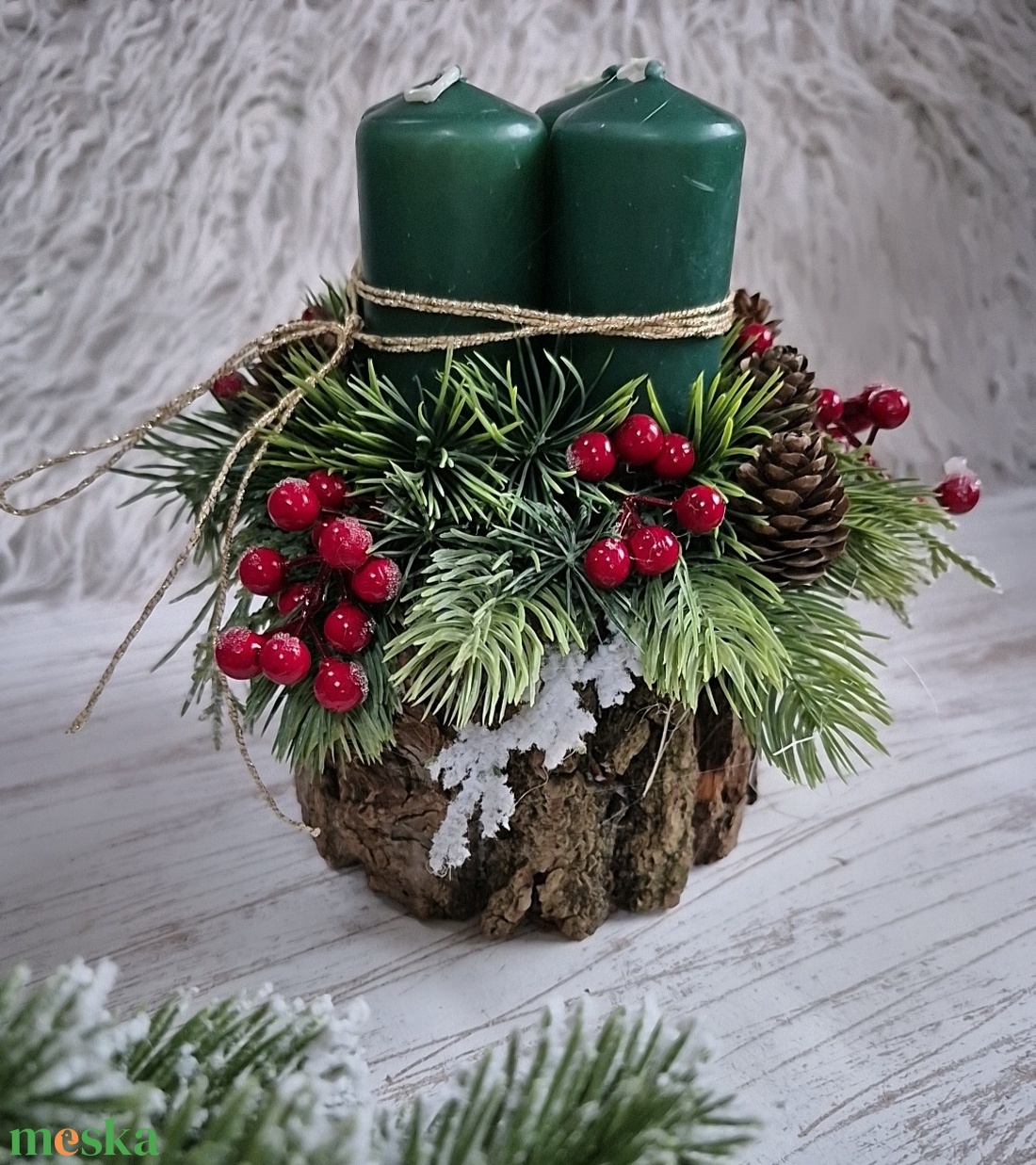 Adventi asztaldísz  - karácsony - adventi díszek - adventi asztaldísz - Meska.hu