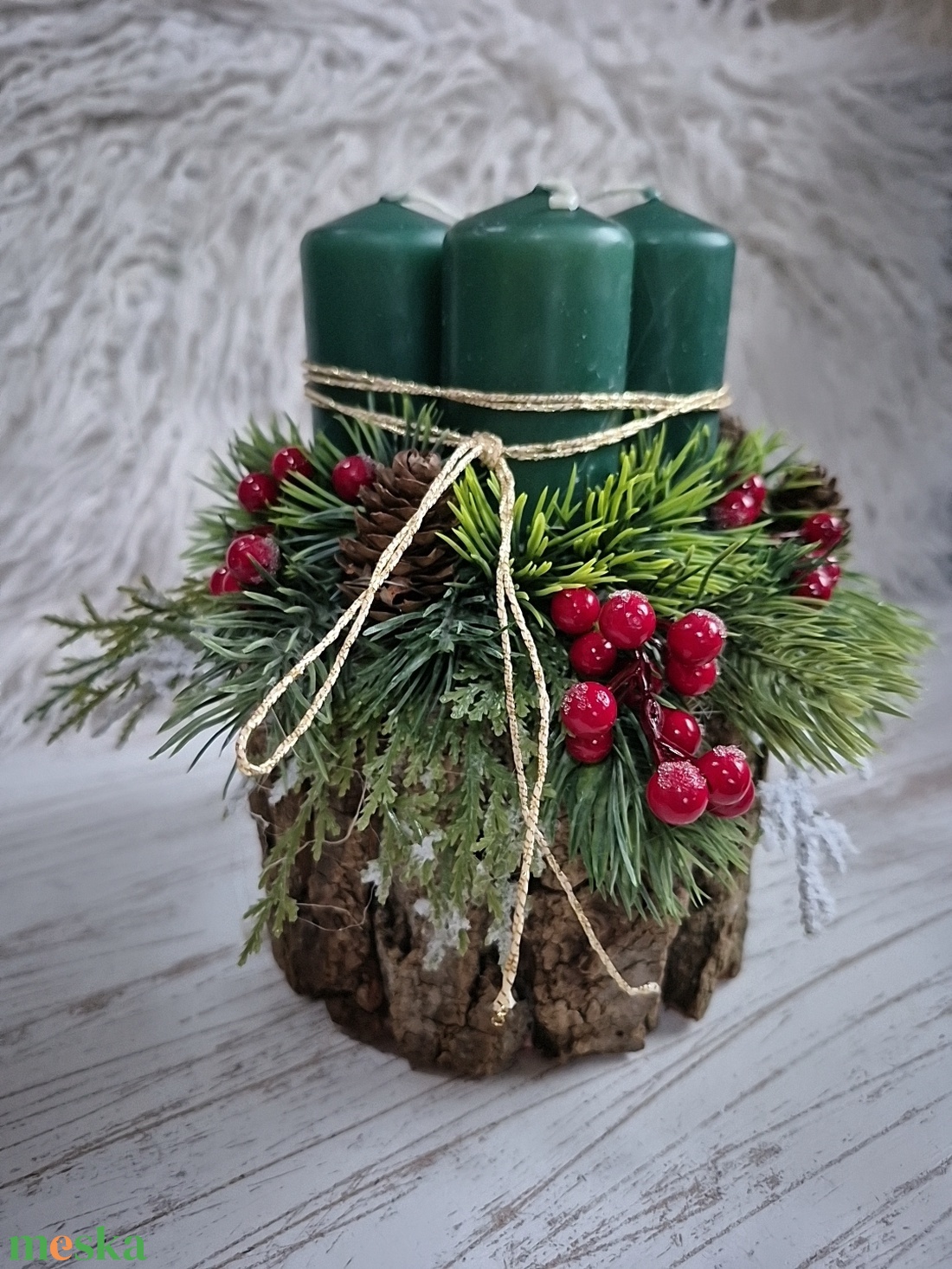 Adventi asztaldísz  - karácsony - adventi díszek - adventi asztaldísz - Meska.hu