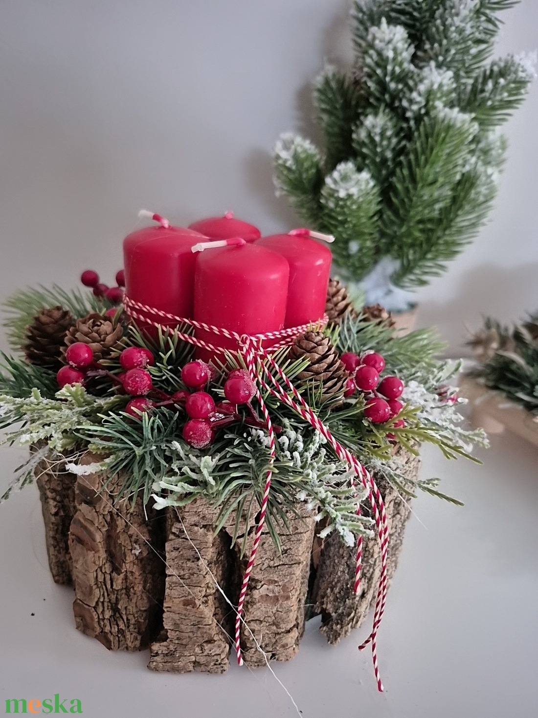Asztaldísz adventi  - karácsony - adventi díszek - adventi asztaldísz - Meska.hu