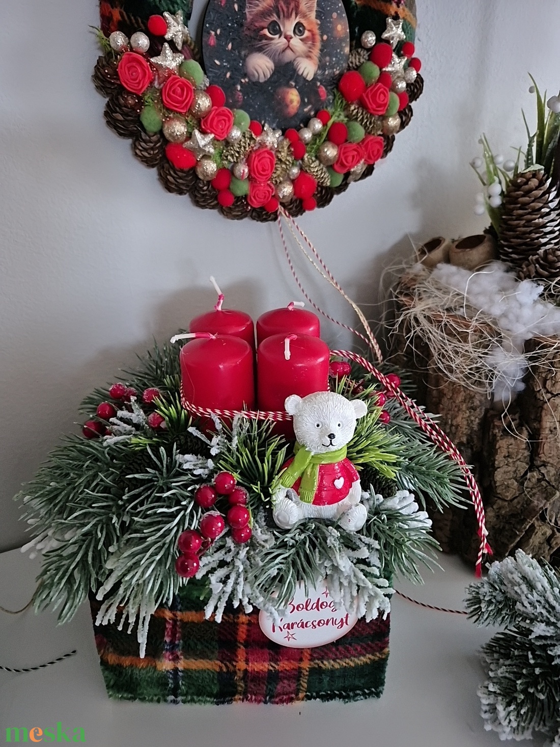 Adventi asztaldísz  -  - Meska.hu