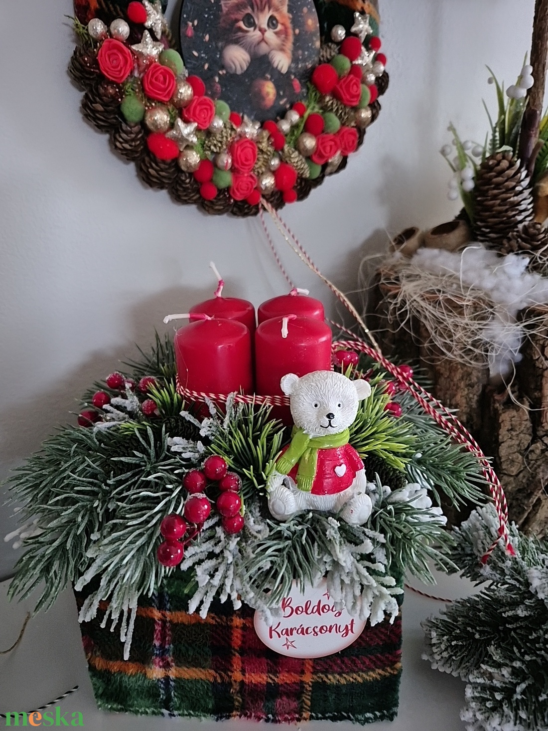 Adventi asztaldísz  -  - Meska.hu