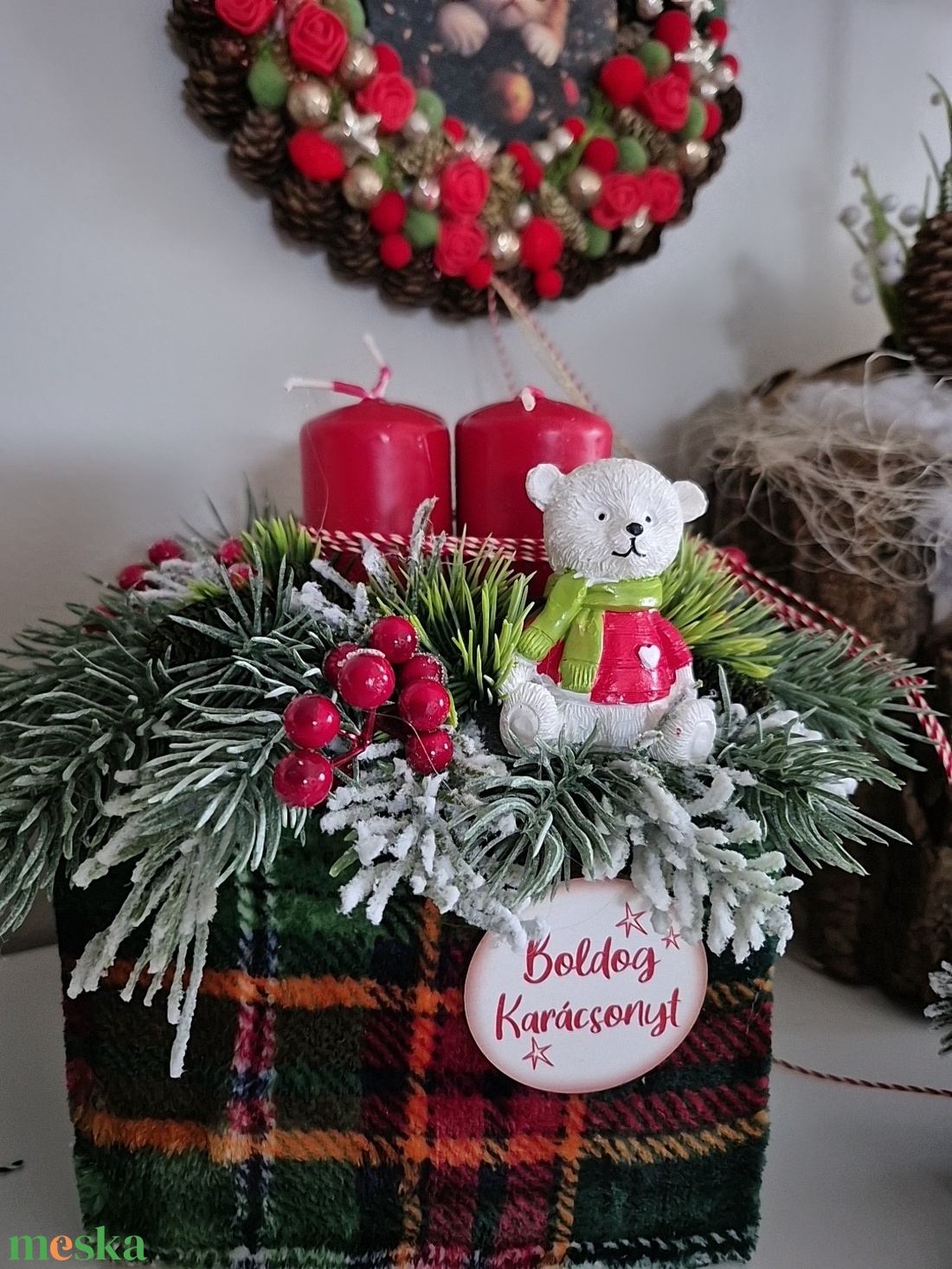 Adventi asztaldísz  -  - Meska.hu