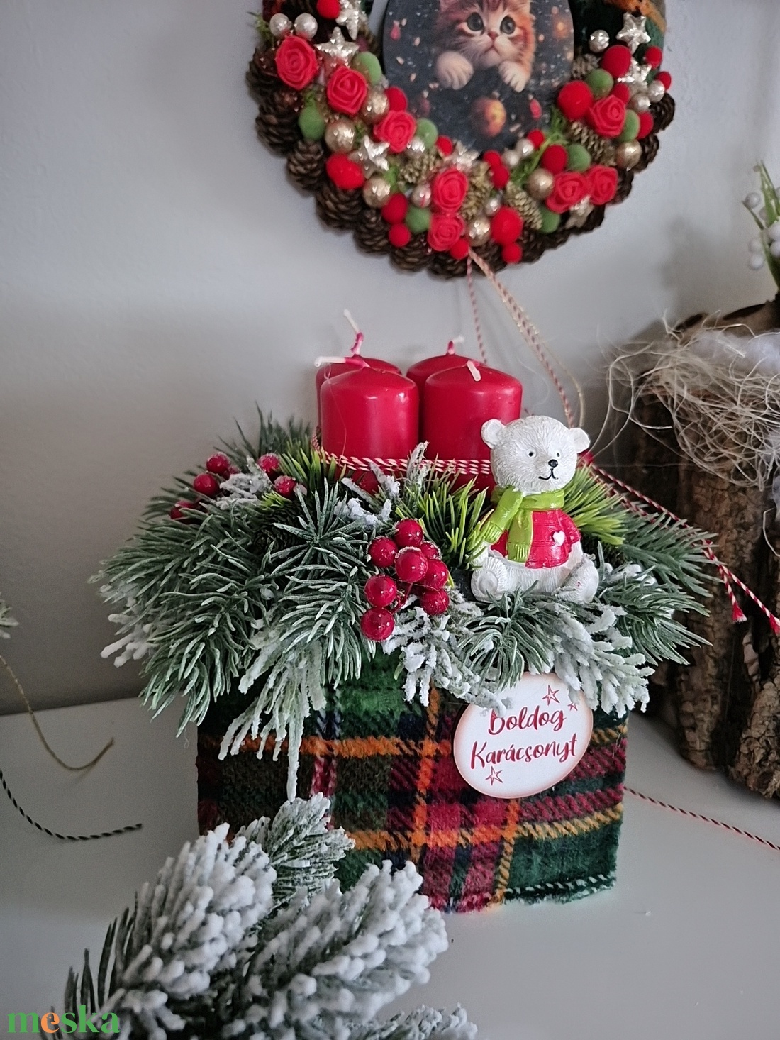 Adventi asztaldísz  -  - Meska.hu