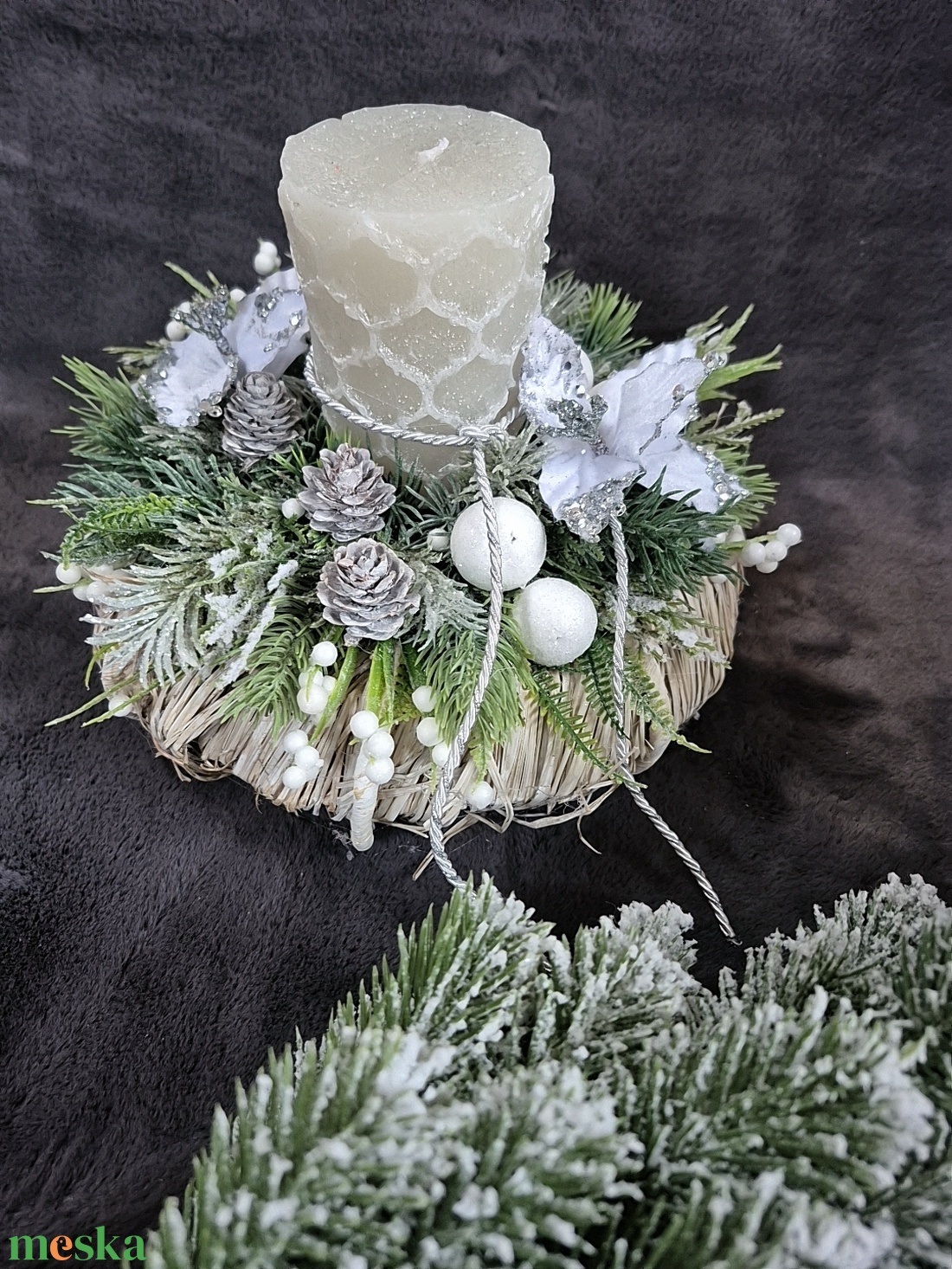 Asztaldísz  - karácsony - adventi díszek - adventi asztaldísz - Meska.hu