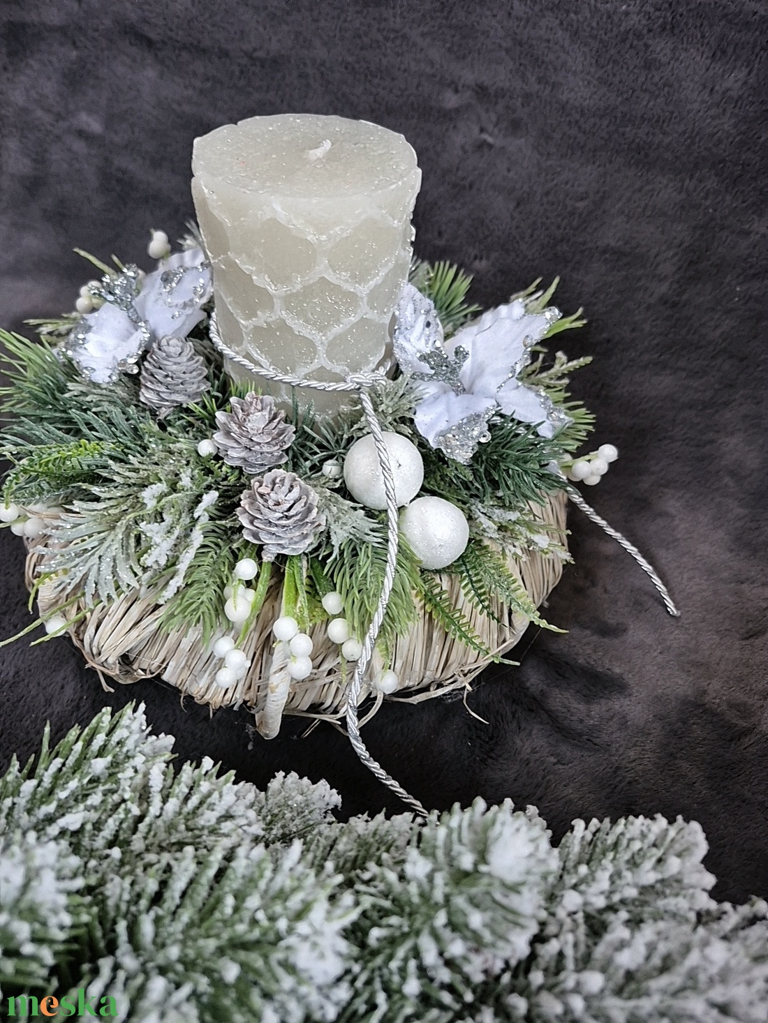 Asztaldísz  - karácsony - adventi díszek - adventi asztaldísz - Meska.hu