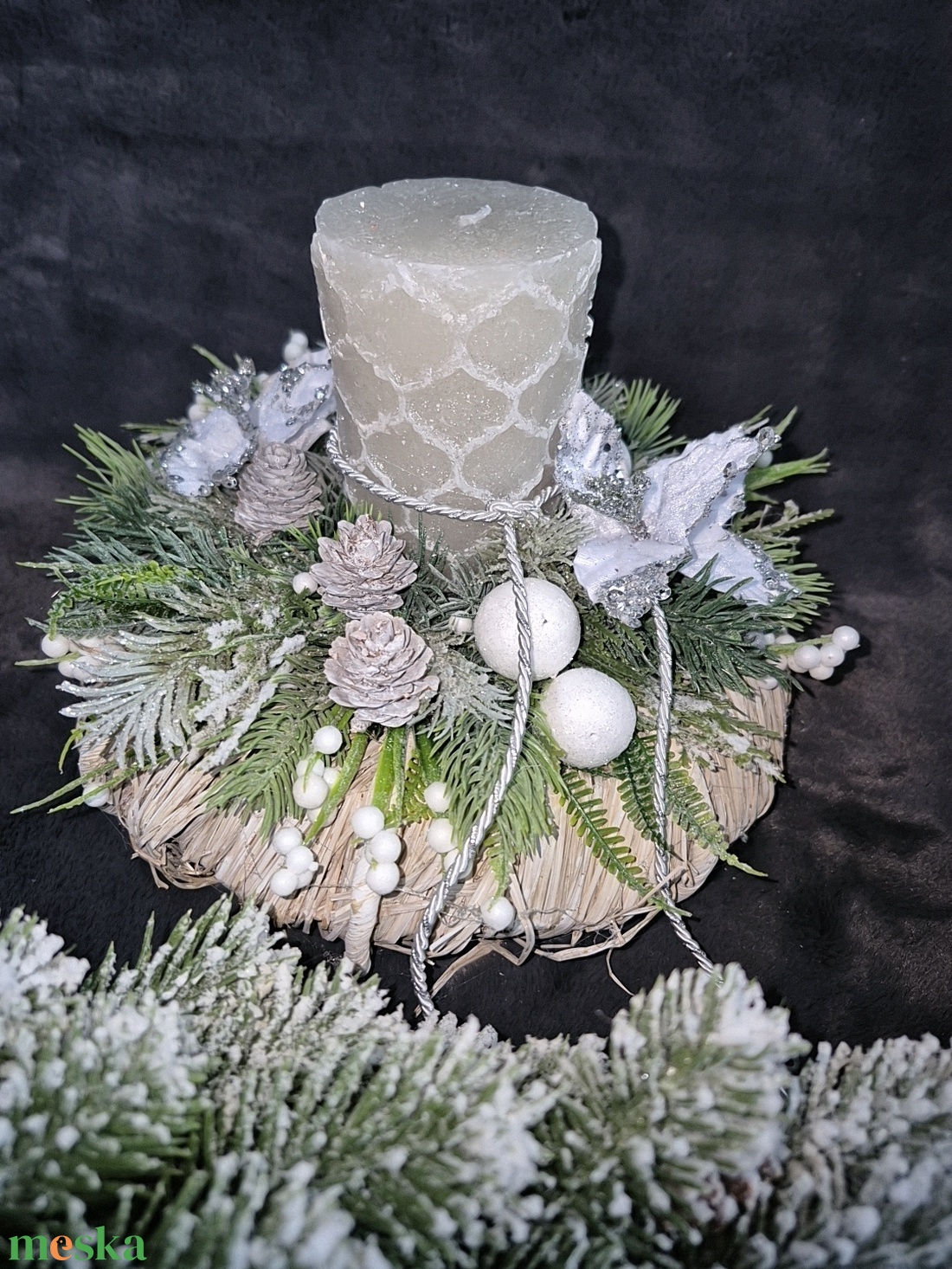 Asztaldísz  - karácsony - adventi díszek - adventi asztaldísz - Meska.hu