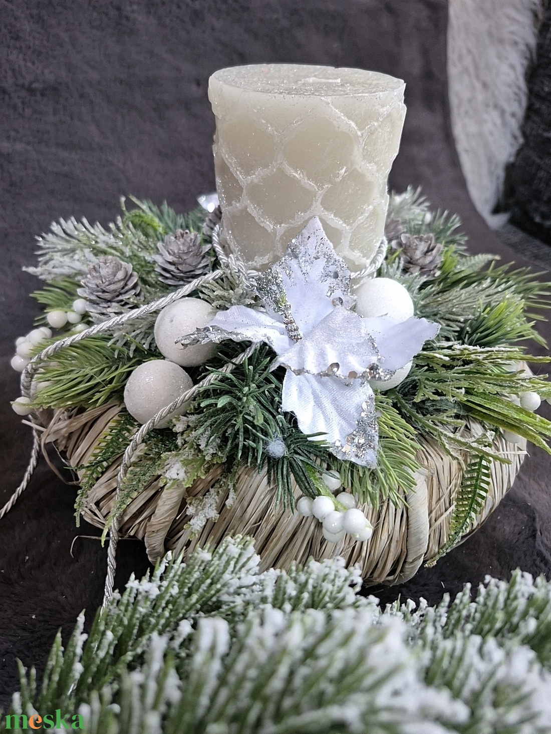 Asztaldísz  - karácsony - adventi díszek - adventi asztaldísz - Meska.hu