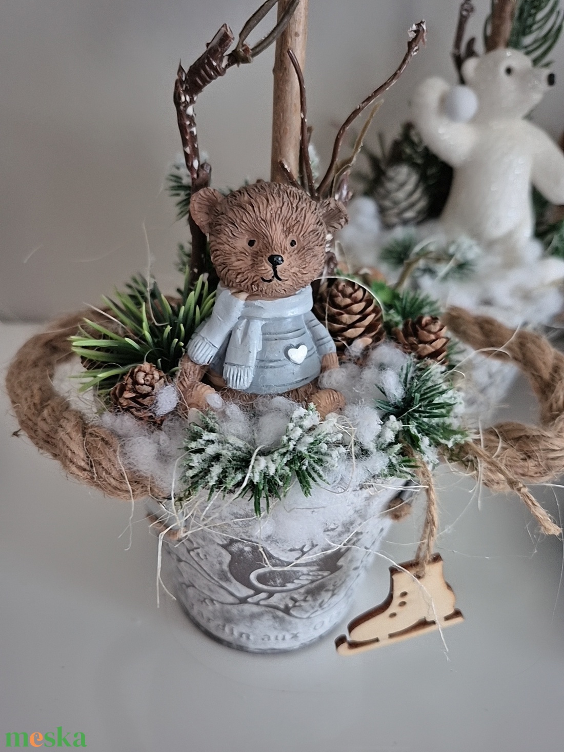 Karácsonyi dekoráció  - karácsony - karácsonyi lakásdekoráció - karácsonyfa szoknya, karácsonyfa alátét - Meska.hu