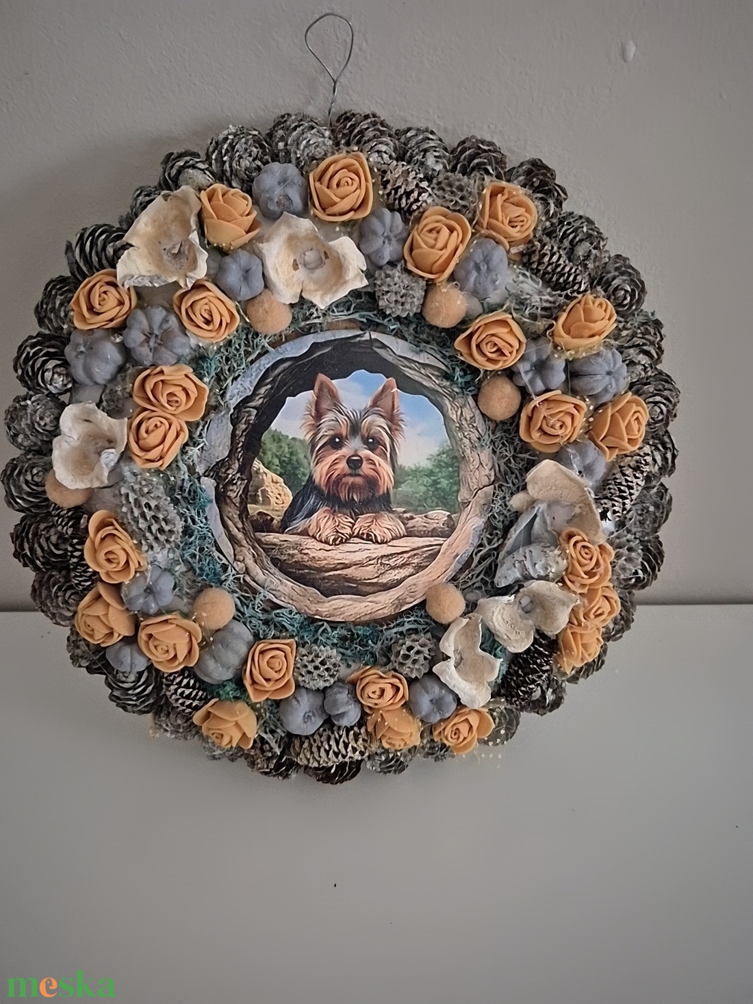 Kopogtató Yorkshire - otthon & életmód - dekoráció - ajtó- és ablak dekoráció - ajtódísz & kopogtató - Meska.hu