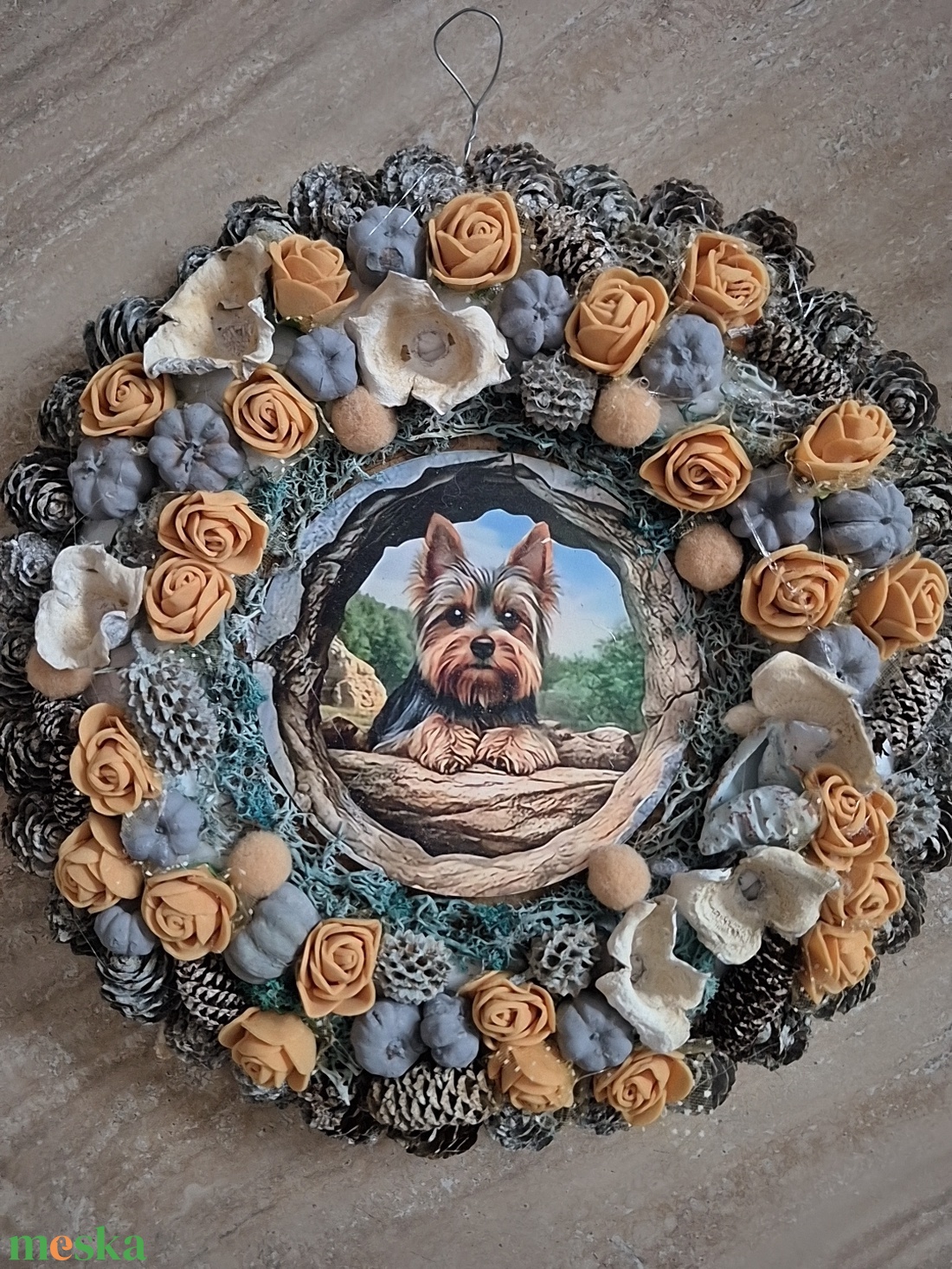 Kopogtató Yorkshire - otthon & életmód - dekoráció - ajtó- és ablak dekoráció - ajtódísz & kopogtató - Meska.hu