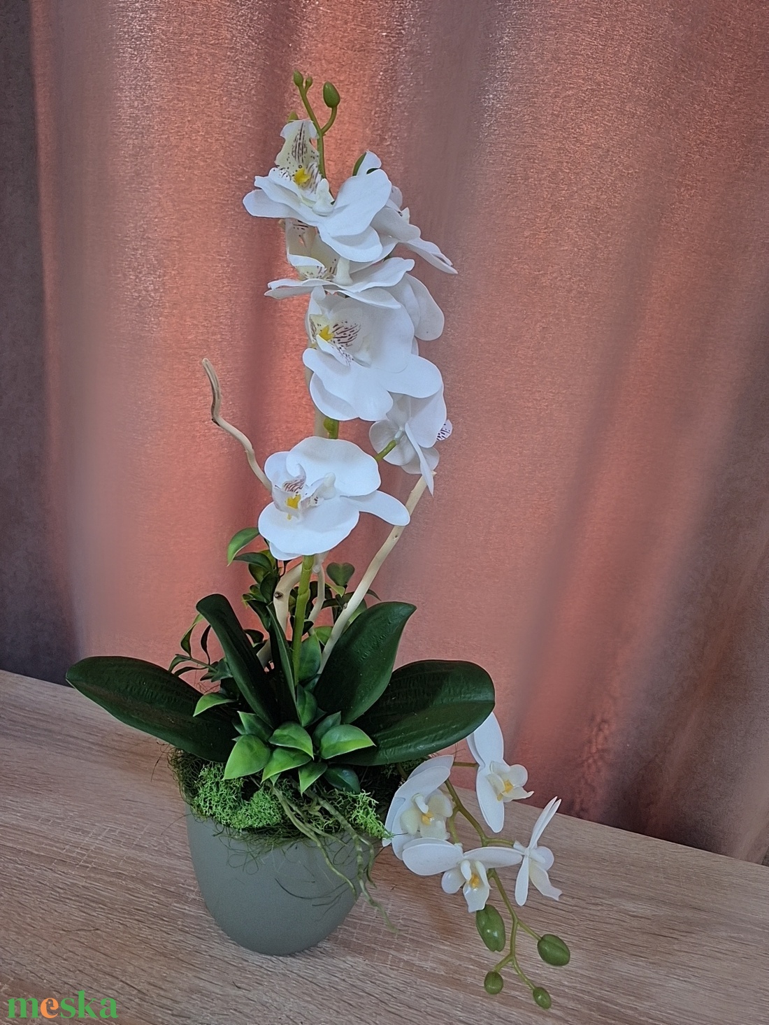 Orchidea cserepben  - otthon & életmód - virágdekoráció - virágdíszek - virágdísz kaspóban - Meska.hu