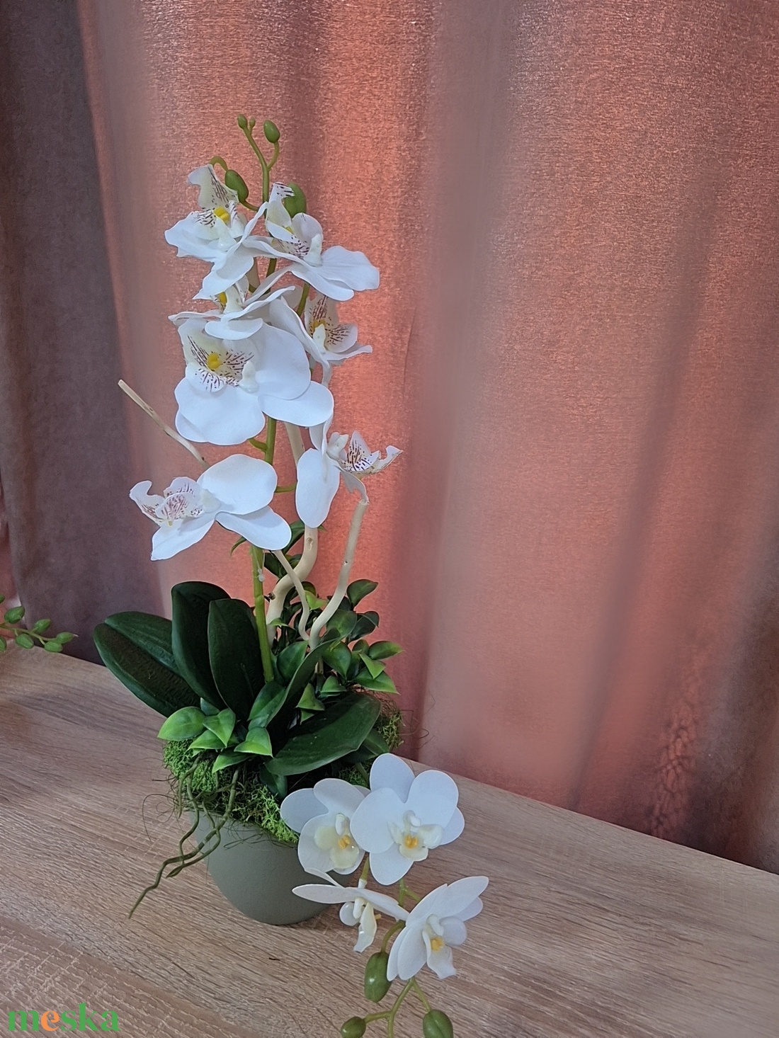 Orchidea cserepben  - otthon & életmód - virágdekoráció - virágdíszek - virágdísz kaspóban - Meska.hu