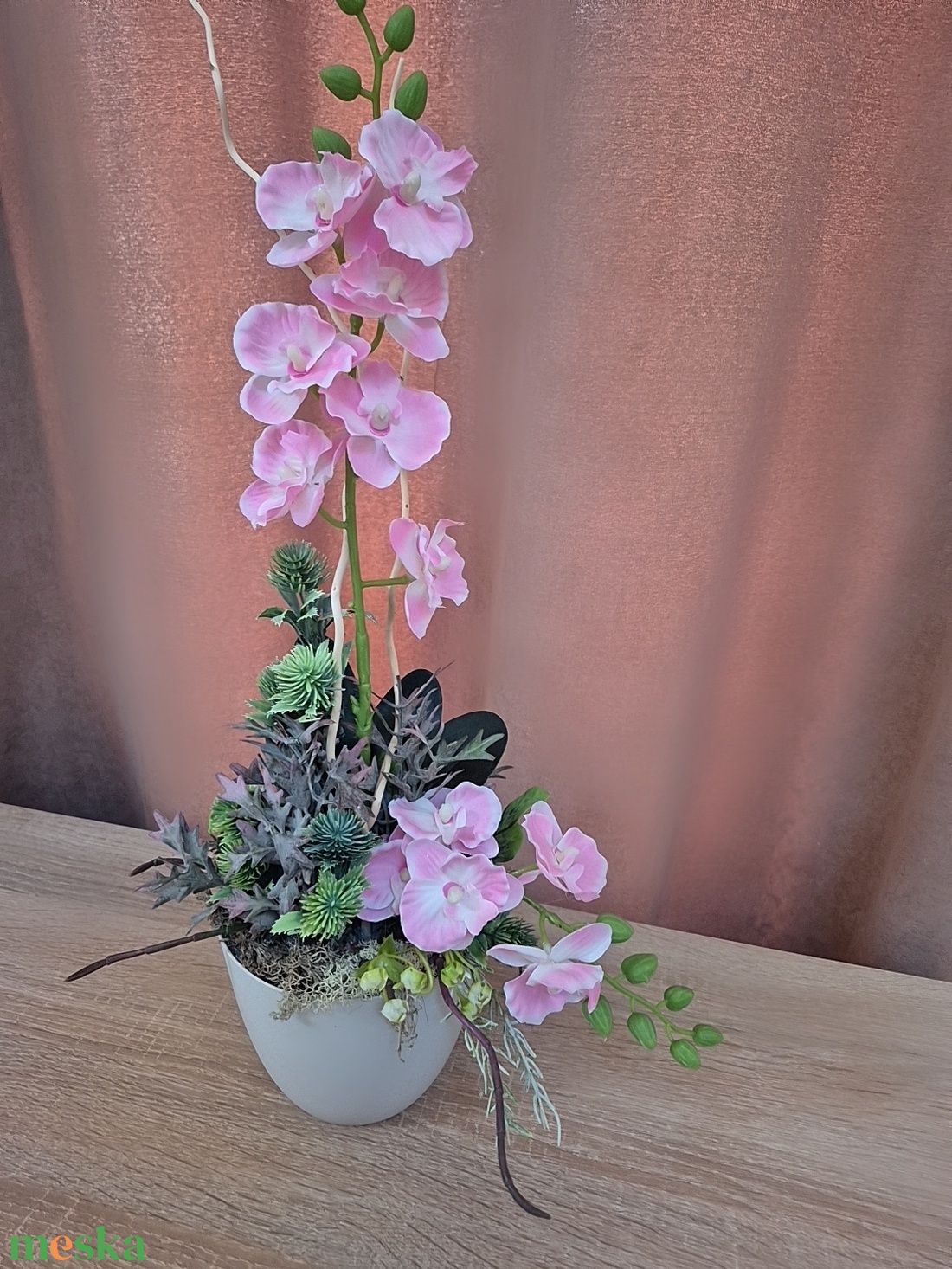 Orchidea kaspóban  - otthon & életmód - virágdekoráció - virágdíszek - virágdísz kaspóban - Meska.hu