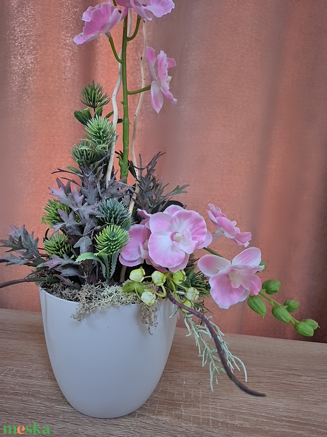 Orchidea kaspóban  - otthon & életmód - virágdekoráció - virágdíszek - virágdísz kaspóban - Meska.hu