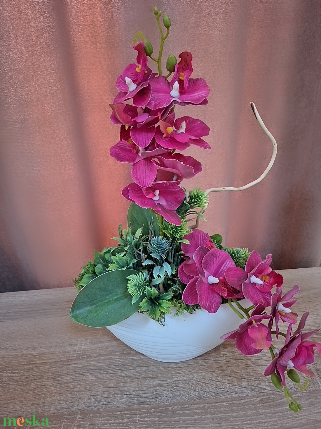 Asztaldísz orchidea  - otthon & életmód - virágdekoráció - virágdíszek - virágdísz kaspóban - Meska.hu