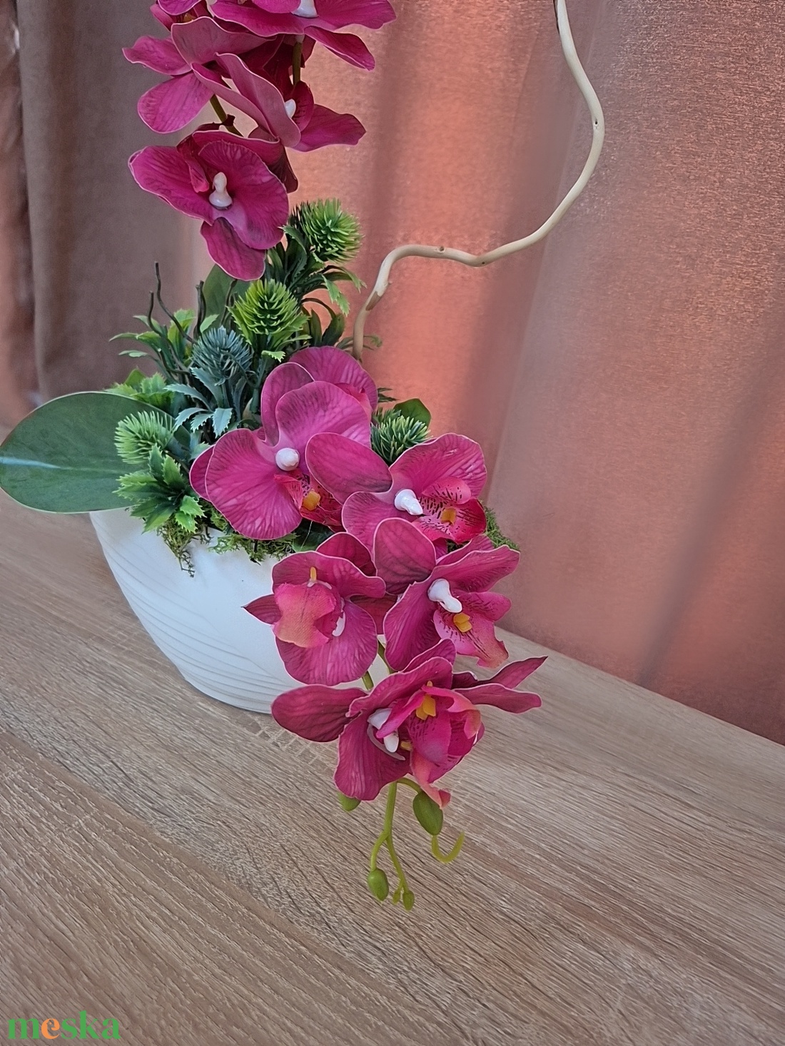 Asztaldísz orchidea  - otthon & életmód - virágdekoráció - virágdíszek - virágdísz kaspóban - Meska.hu