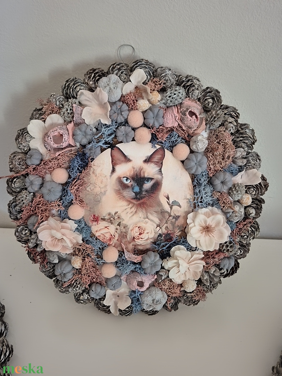 Cicás kopogtató  - otthon & életmód - dekoráció - ajtó- és ablak dekoráció - ajtódísz & kopogtató - Meska.hu