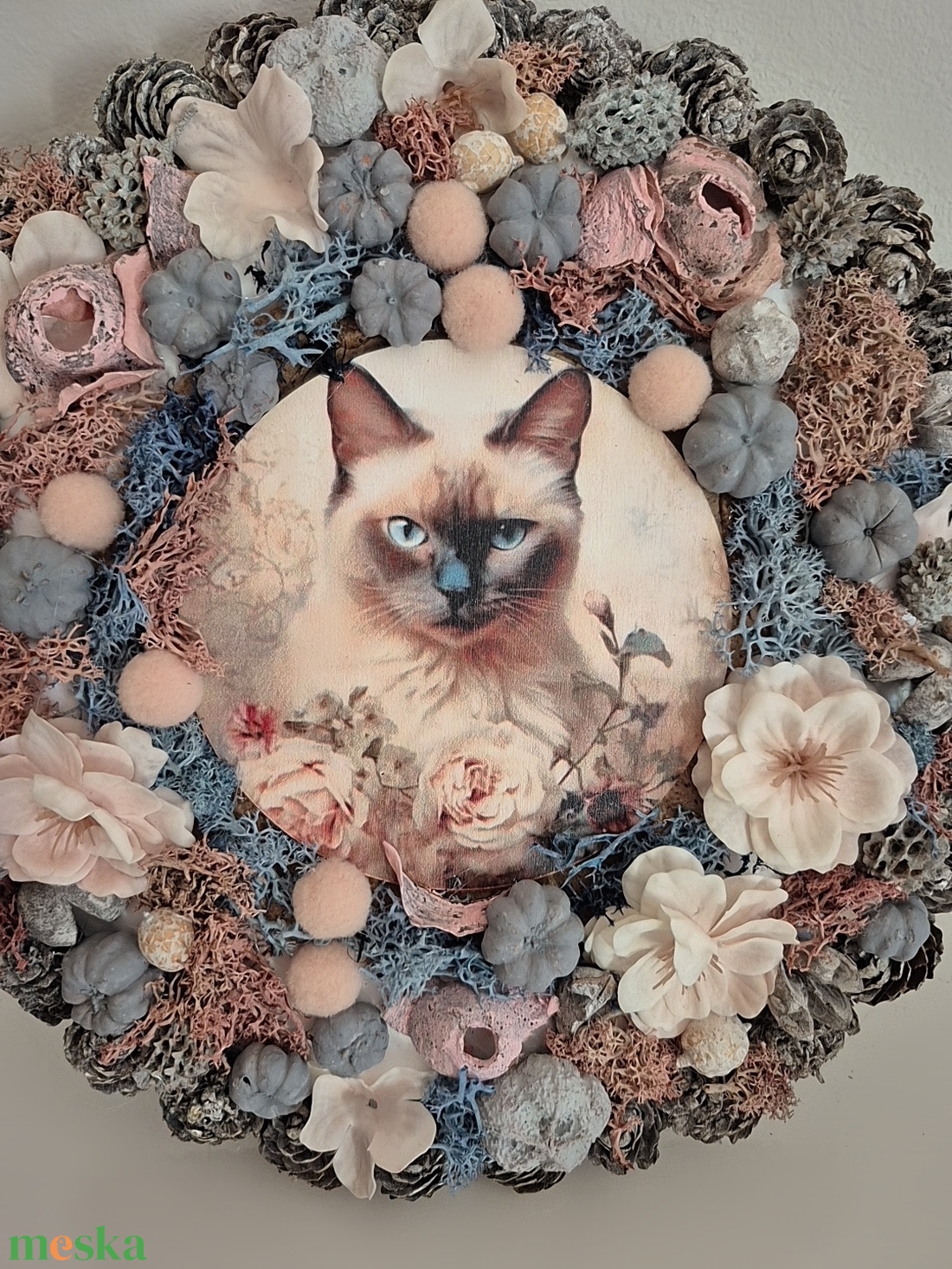 Cicás kopogtató  - otthon & életmód - dekoráció - ajtó- és ablak dekoráció - ajtódísz & kopogtató - Meska.hu