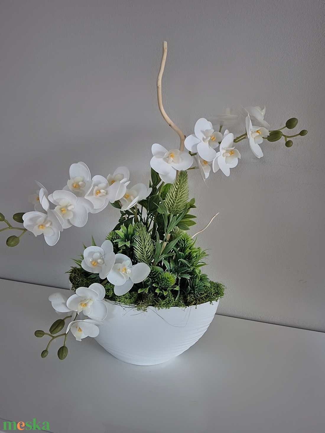 Orchidea kaspóban  - otthon & életmód - dekoráció - asztal és polc dekoráció - asztaldísz - Meska.hu