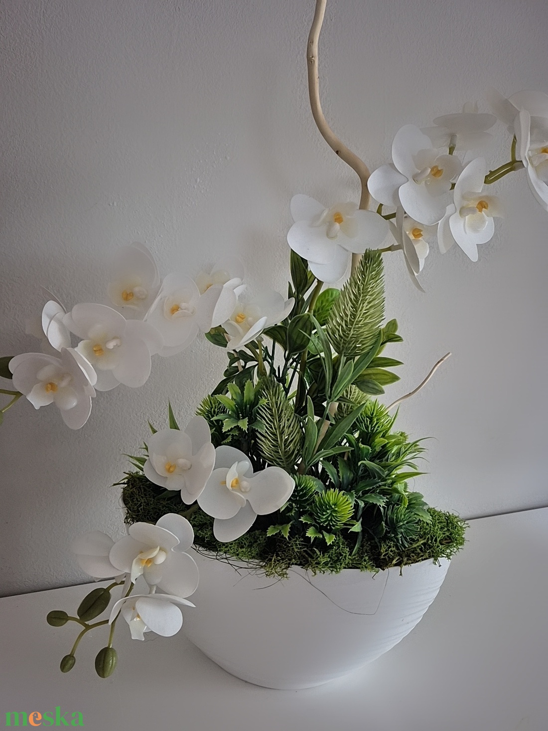 Orchidea kaspóban  - otthon & életmód - dekoráció - asztal és polc dekoráció - asztaldísz - Meska.hu