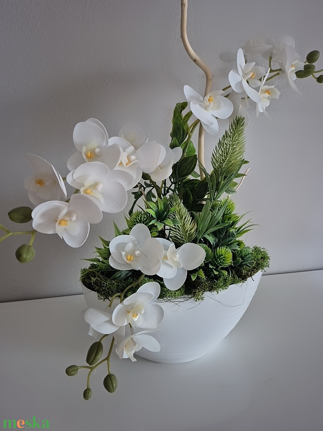 Orchidea kaspóban  - otthon & életmód - dekoráció - asztal és polc dekoráció - asztaldísz - Meska.hu