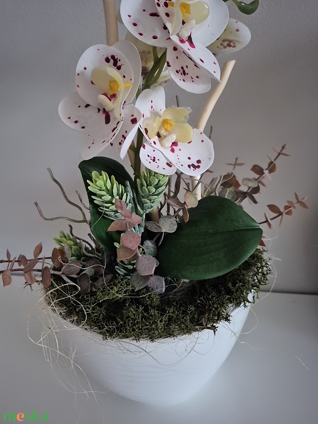 Orchidea kaspóban  - otthon & életmód - dekoráció - asztal és polc dekoráció - asztaldísz - Meska.hu
