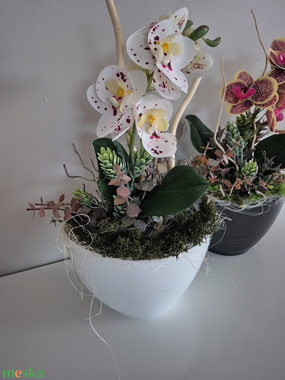 Orchidea kaspóban  - otthon & életmód - dekoráció - asztal és polc dekoráció - asztaldísz - Meska.hu
