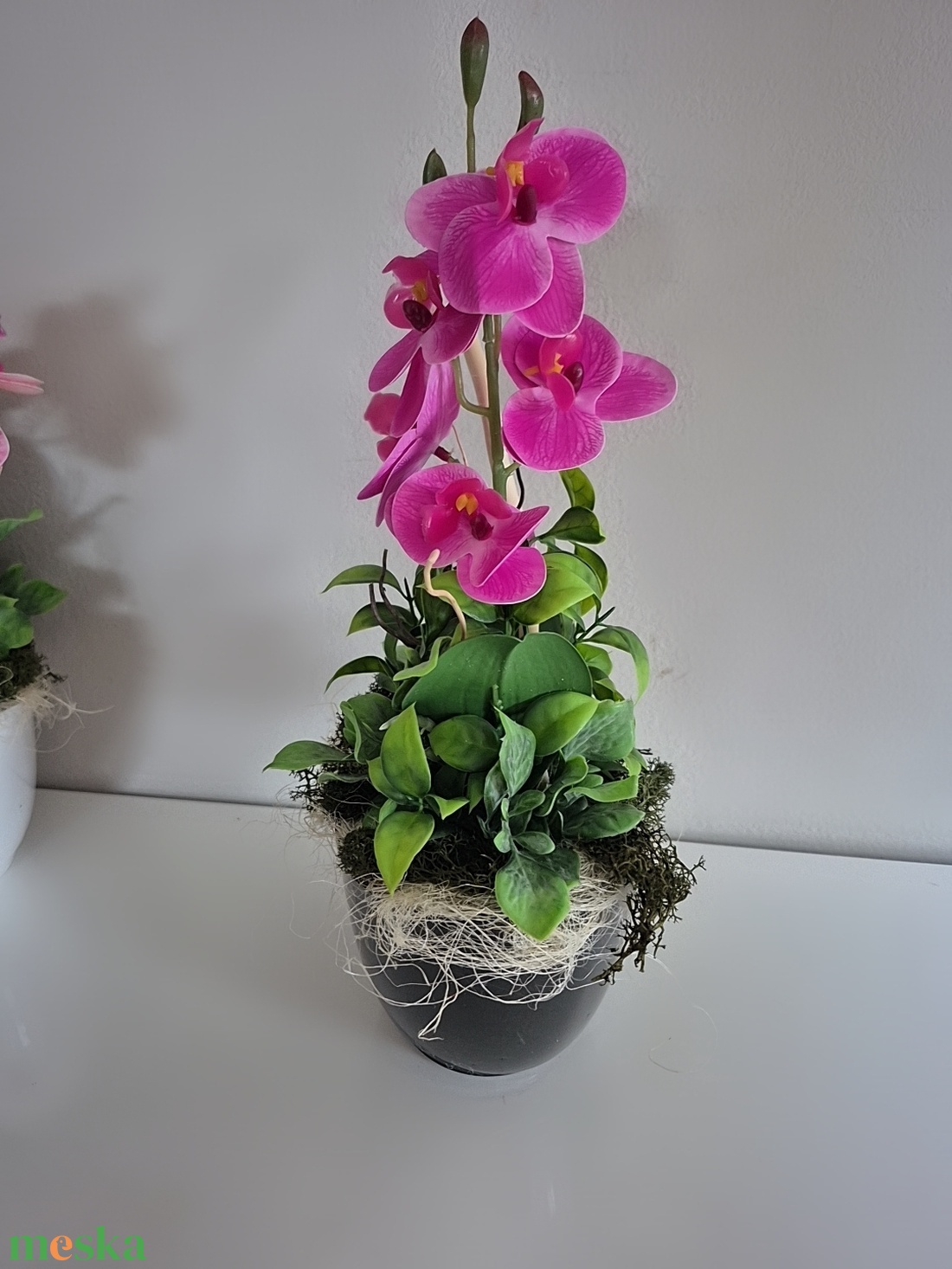 Orchidea kaspóban  - otthon & életmód - dekoráció - asztal és polc dekoráció - asztaldísz - Meska.hu