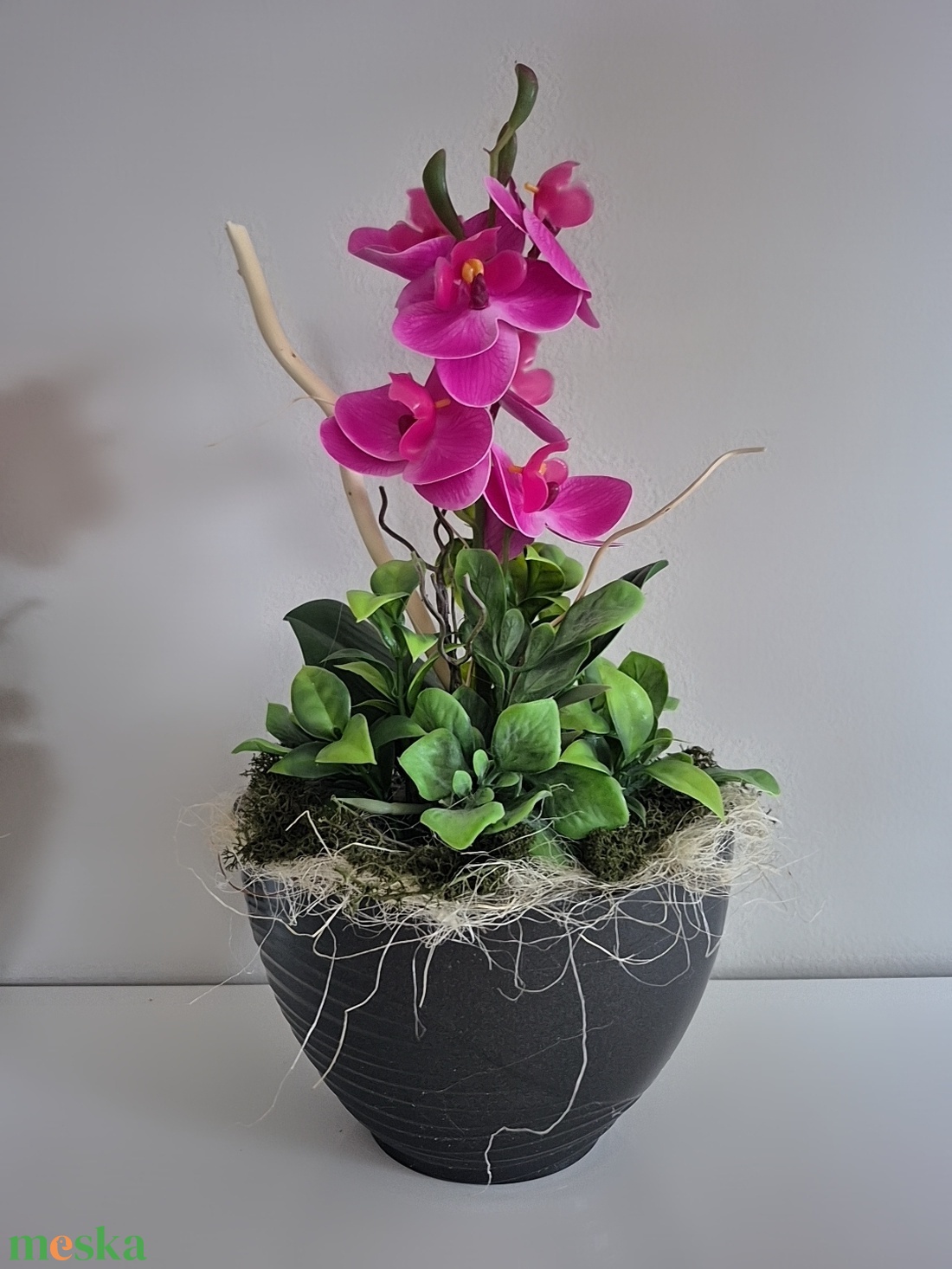 Orchidea kaspóban  - otthon & életmód - dekoráció - asztal és polc dekoráció - asztaldísz - Meska.hu