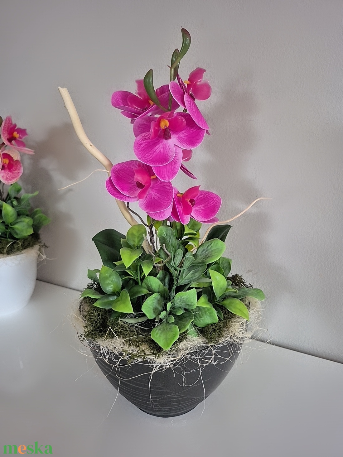 Orchidea kaspóban  - otthon & életmód - dekoráció - asztal és polc dekoráció - asztaldísz - Meska.hu
