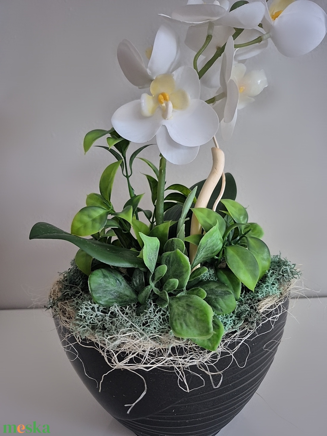 Orchidea kaspóban  - otthon & életmód - dekoráció - asztal és polc dekoráció - asztaldísz - Meska.hu
