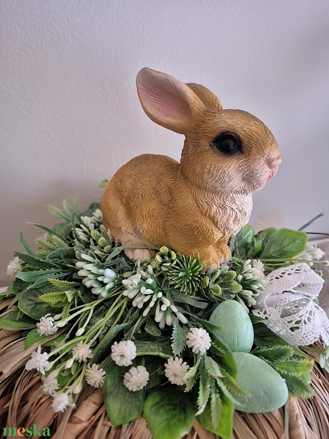 Nyuszis asztaldísz  - otthon & életmód - dekoráció - asztal és polc dekoráció - asztaldísz - Meska.hu