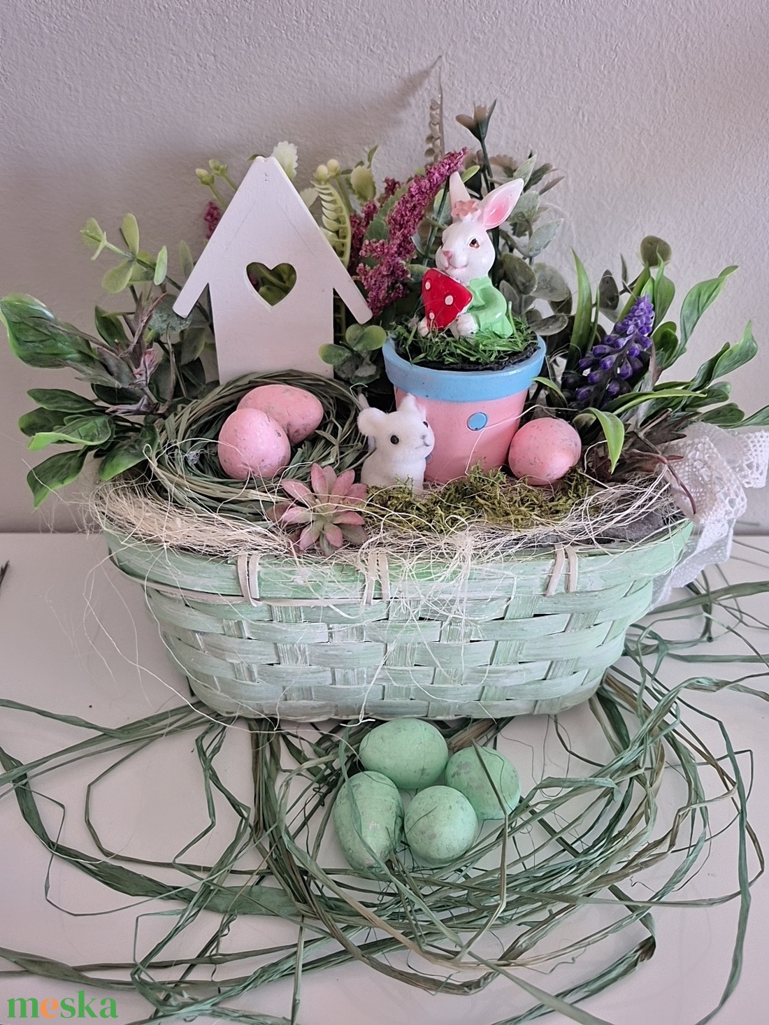 Húsvéti asztaldísz  - otthon & életmód - dekoráció - asztal és polc dekoráció - asztaldísz - Meska.hu