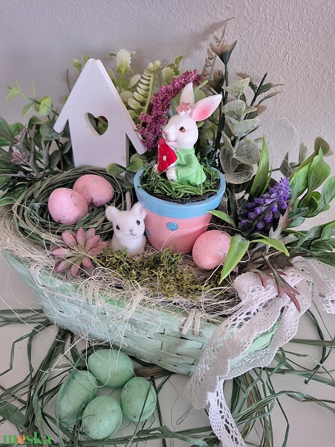Húsvéti asztaldísz  - otthon & életmód - dekoráció - asztal és polc dekoráció - asztaldísz - Meska.hu