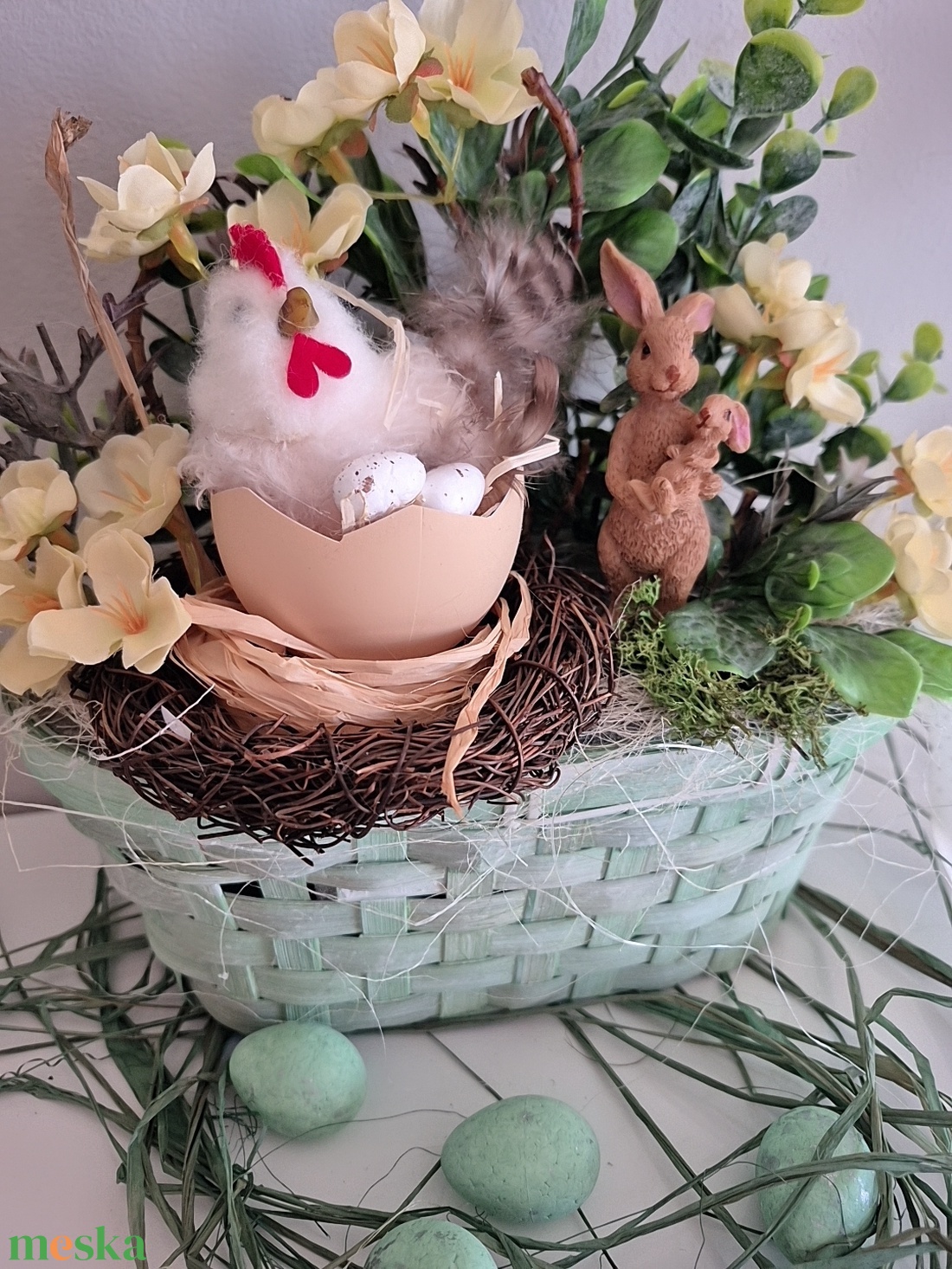 Húsvéti asztaldísz  - otthon & életmód - dekoráció - asztal és polc dekoráció - asztaldísz - Meska.hu