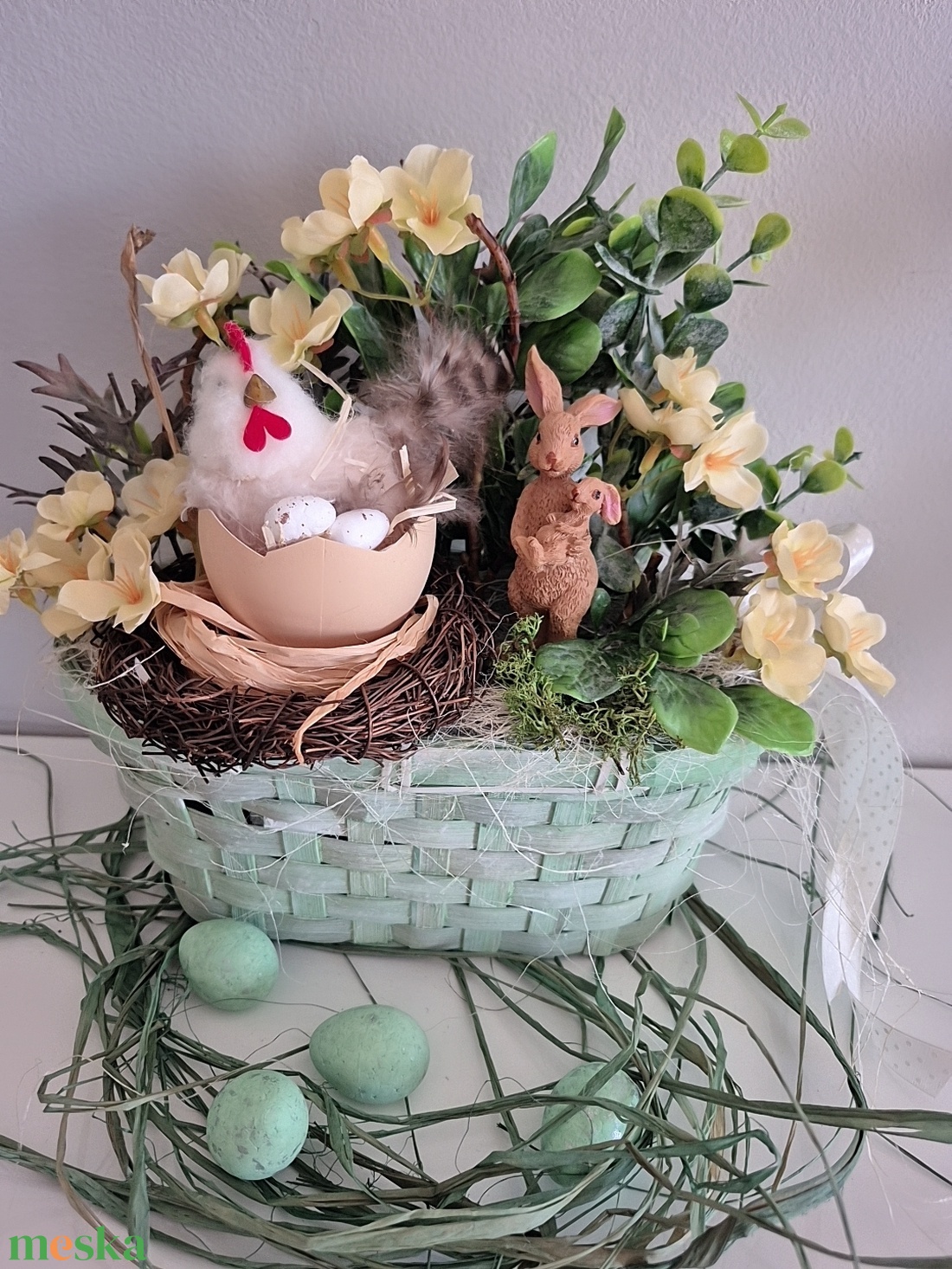 Húsvéti asztaldísz  - otthon & életmód - dekoráció - asztal és polc dekoráció - asztaldísz - Meska.hu