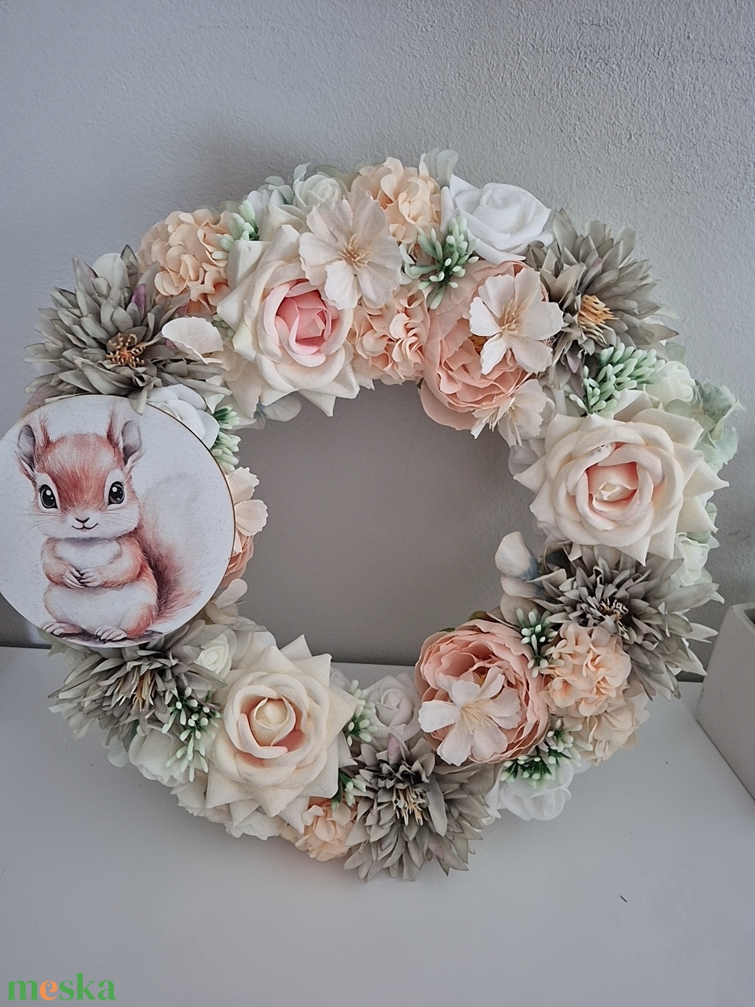 Virágos ajtódísz  - otthon & életmód - dekoráció - ajtó- és ablak dekoráció - ajtódísz & kopogtató - Meska.hu