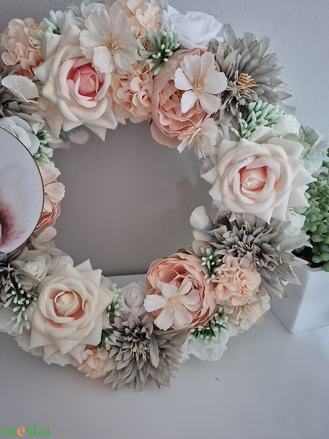 Virágos ajtódísz  - otthon & életmód - dekoráció - ajtó- és ablak dekoráció - ajtódísz & kopogtató - Meska.hu